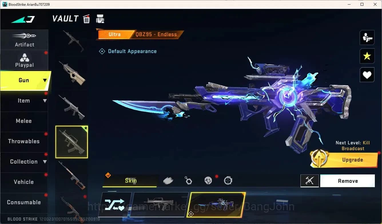 Blood Strike Accounts ASIA | EVA: MCX-EVA-00 | 1 ULTRA QBZ-Endless | 4 L image 7