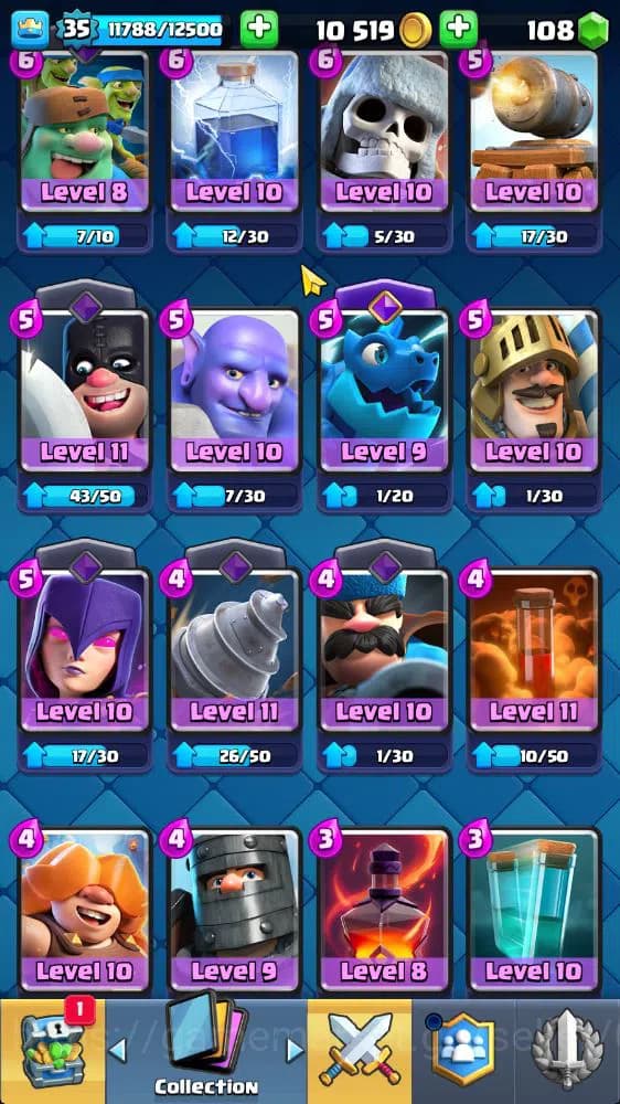 Clash Royale Accounts Lv 35|Trophy 6676|KTL 12|Limited Skin|Card 120|2 H image 18