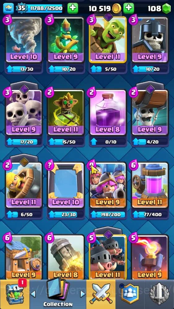 Clash Royale Accounts Lv 35|Trophy 6676|KTL 12|Limited Skin|Card 120|2 H image 19