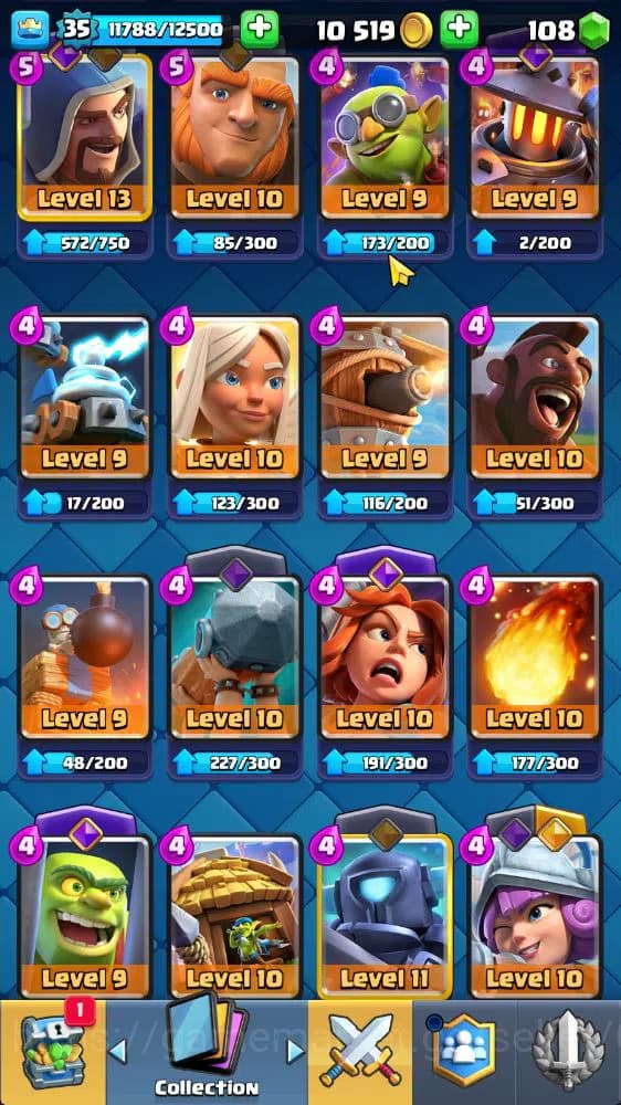 Clash Royale Accounts Lv 35|Trophy 6676|KTL 12|Limited Skin|Card 120|2 H image 20