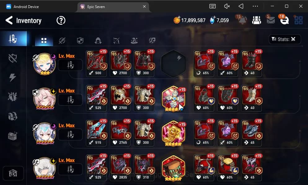 Epic Seven Accounts GLOBAL UNVERIF|8 ML(BArunka,LOT Scales,SP Politis, image 11