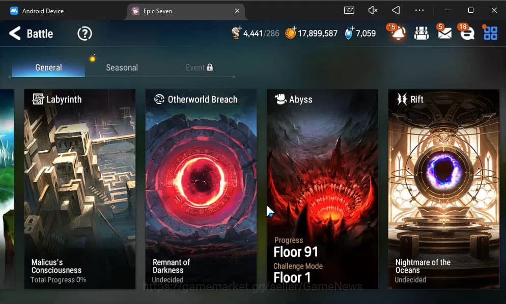 Epic Seven Accounts GLOBAL UNVERIF|8 ML(BArunka,LOT Scales,SP Politis, image 17