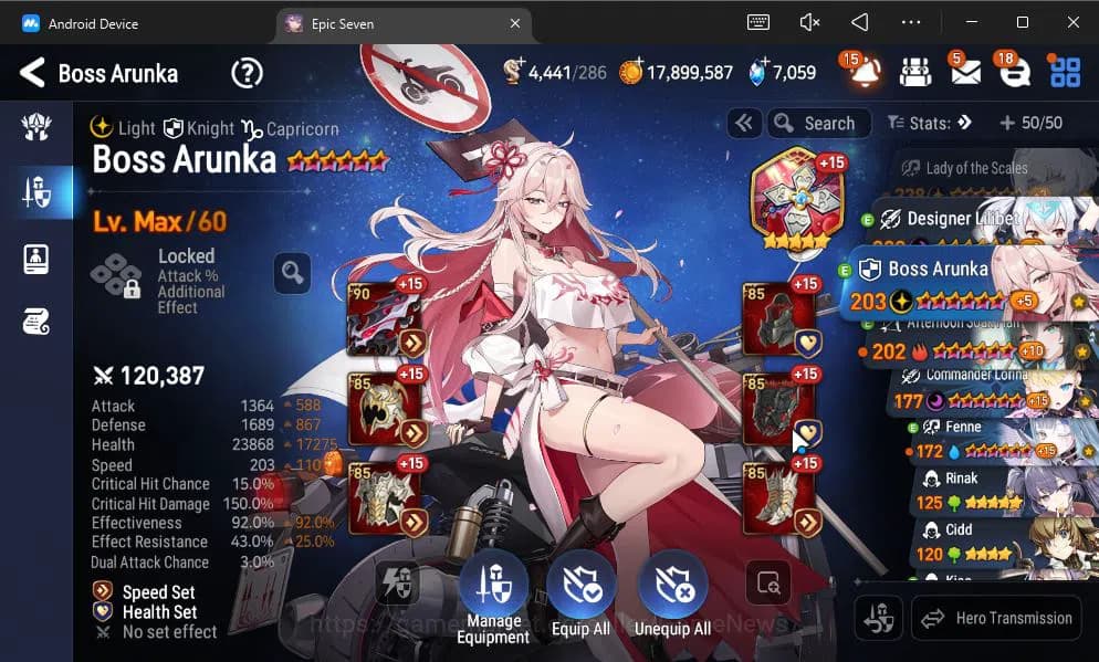 Epic Seven Accounts GLOBAL UNVERIF|8 ML(BArunka,LOT Scales,SP Politis, image 4