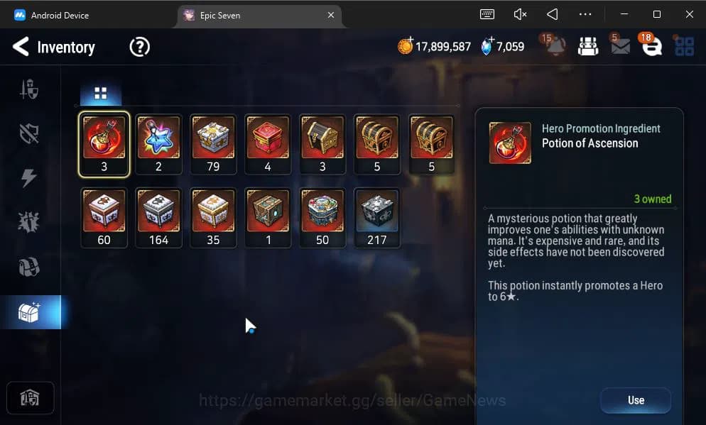 Epic Seven Accounts GLOBAL UNVERIF|8 ML(BArunka,LOT Scales,SP Politis, image 7