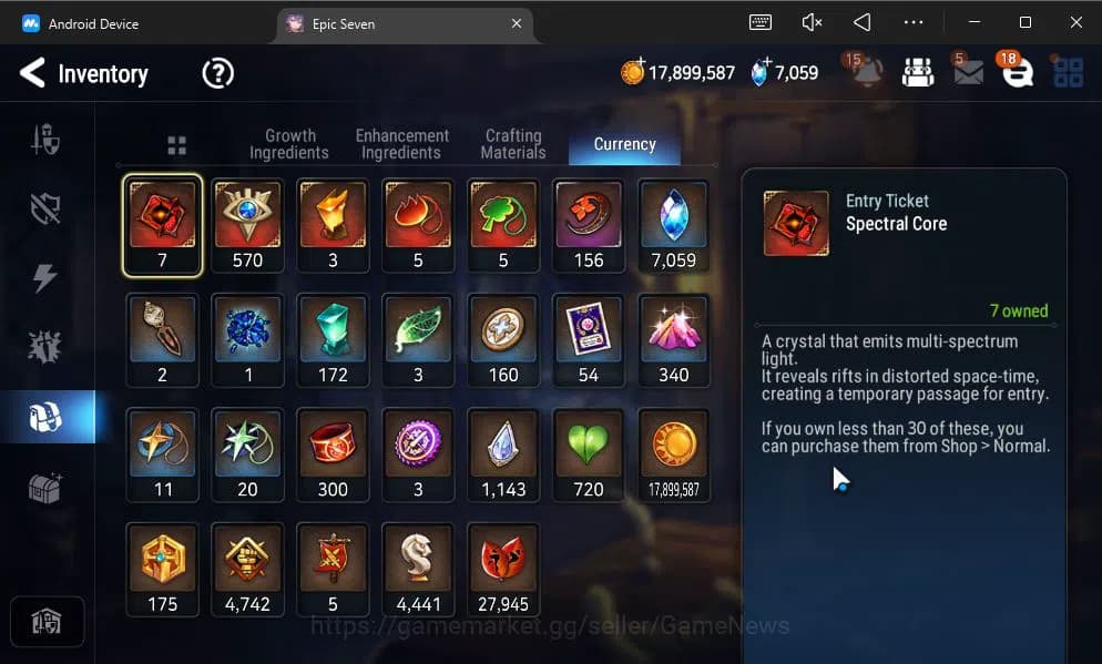 Epic Seven Accounts GLOBAL UNVERIF|8 ML(BArunka,LOT Scales,SP Politis, image 8