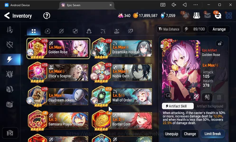 Epic Seven Accounts GLOBAL UNVERIF|8 ML(BArunka,LOT Scales,SP Politis, image 9