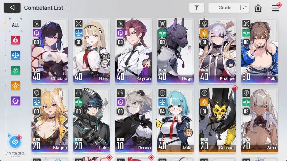 Chaos Zero Nightmare Accounts GLOBAL Lv 35|9 SSR [Chizuru,Yuki,HaruM1,KhalipeM1, image 3