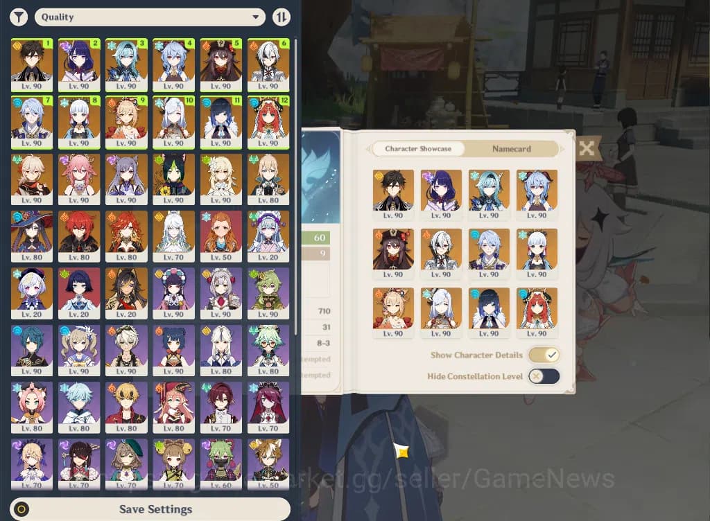 Genshin Impact Accounts ASIA|AR60|PreamTeam HuTaoC1+sign|16Limit+9(*5WP)|Y image 2