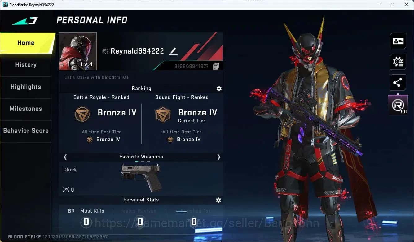 Blood Strike Accounts ASIA | 2 TR Guns: MCX,MP7|1 Ultra Skin|1 Legendary image 1