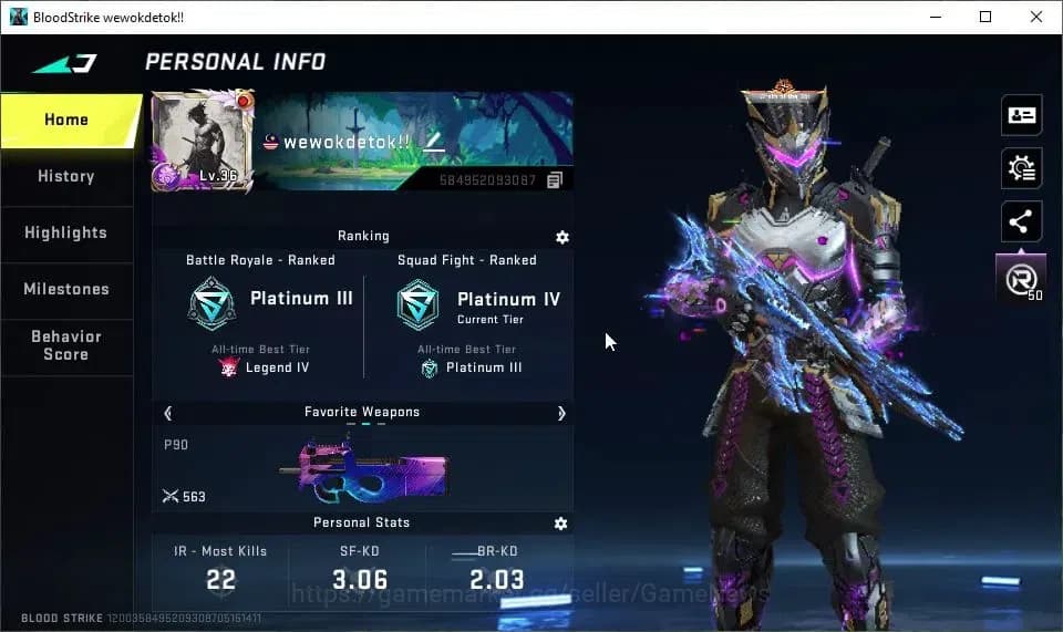 Blood Strike Accounts ASIA|AK47-Overload Eternal Lv3,Kar98k 7DS collab,8 image 2