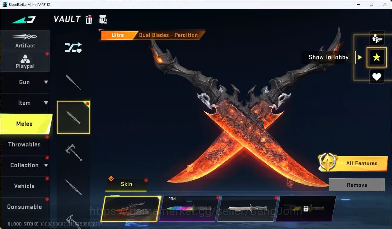 Blood Strike Accounts ASIA|ULTRA=DUAL BLADE,BANDAGE|LIMITED=MP7|DETAIL C image 9