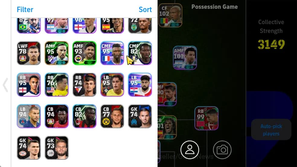 eFootball Accounts Mobile|Roy Makaay(PhenomFinishing),Andriy Shevchen image 3