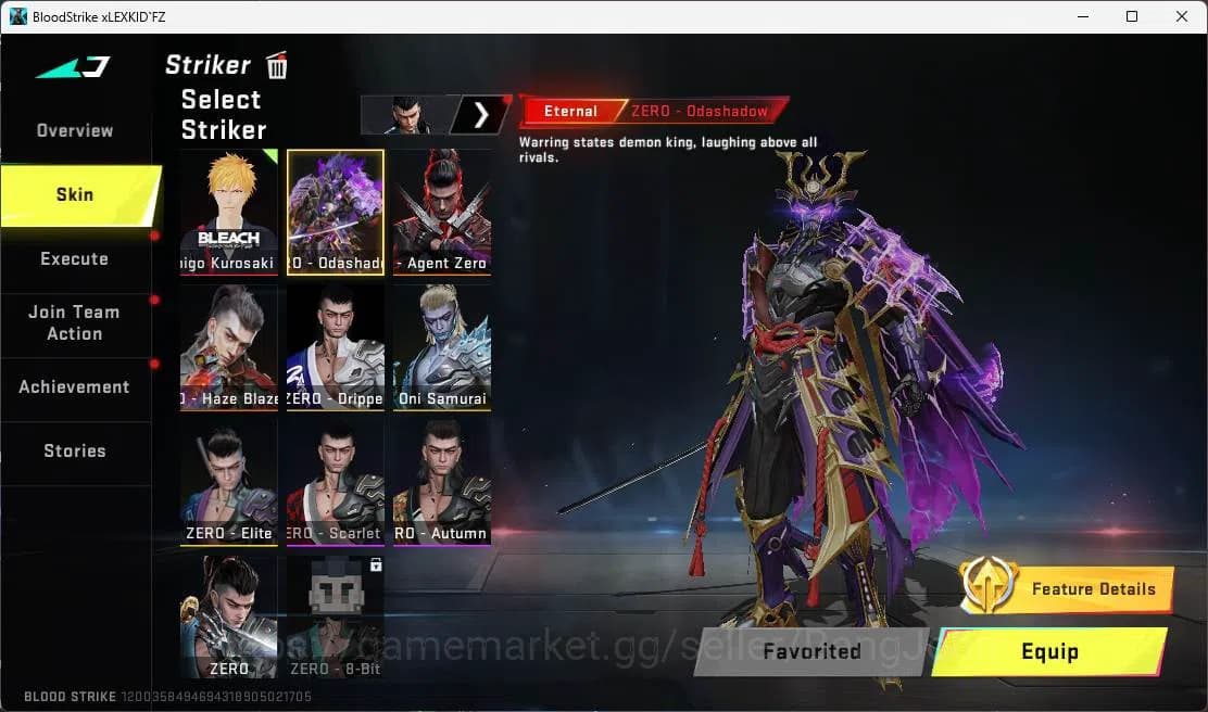 Blood Strike Accounts ASIA|2 EVO(GALIL,KAG)+5Mele|12Eter(Collab Bleach(Z image 1
