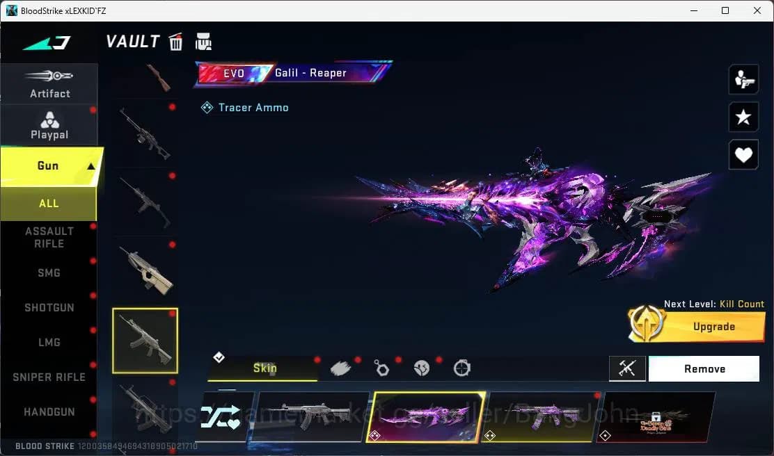 Blood Strike Accounts ASIA|2 EVO(GALIL,KAG)+5Mele|12Eter(Collab Bleach(Z image 11