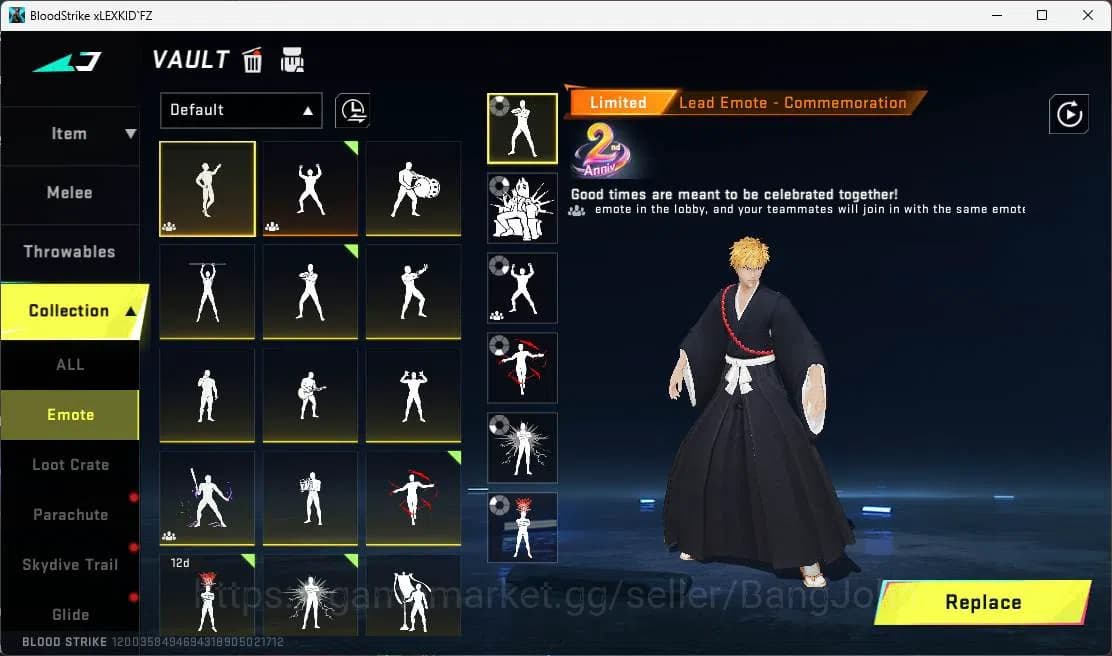 Blood Strike Accounts ASIA|2 EVO(GALIL,KAG)+5Mele|12Eter(Collab Bleach(Z image 19