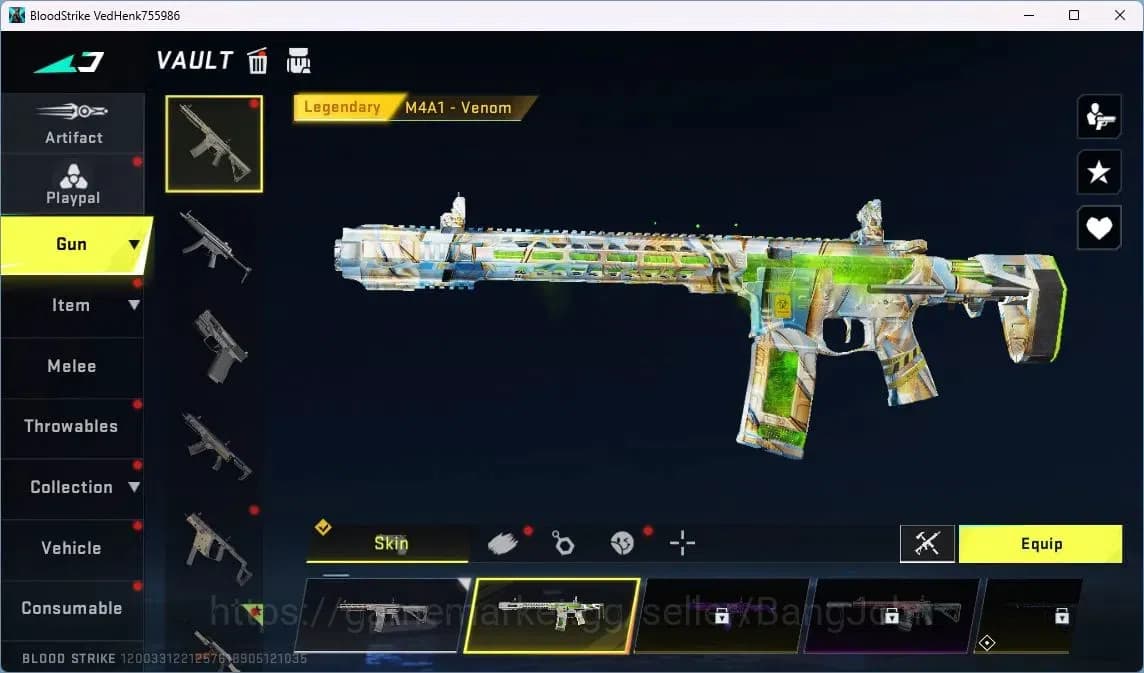 Blood Strike Accounts ASIA | Legendary AK47-Venom | Legendary M4A1-Venom image 16