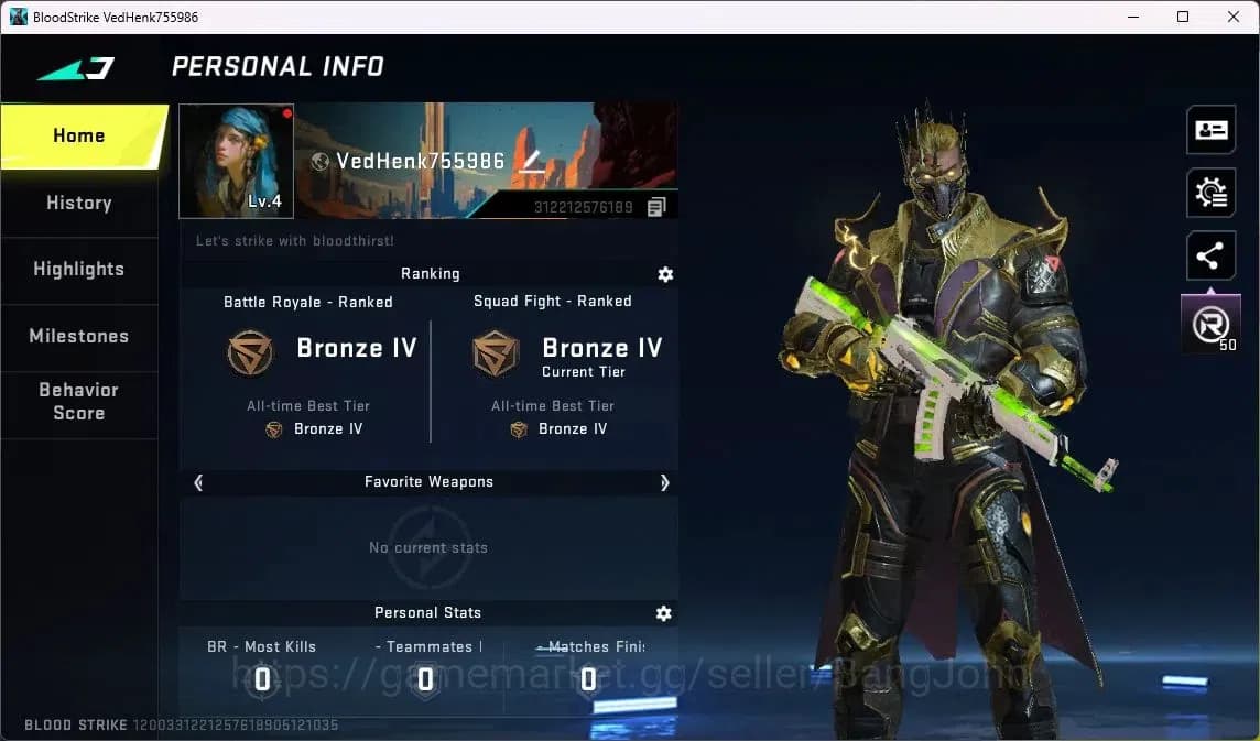 Blood Strike Accounts ASIA | Legendary AK47-Venom | Legendary M4A1-Venom image 2