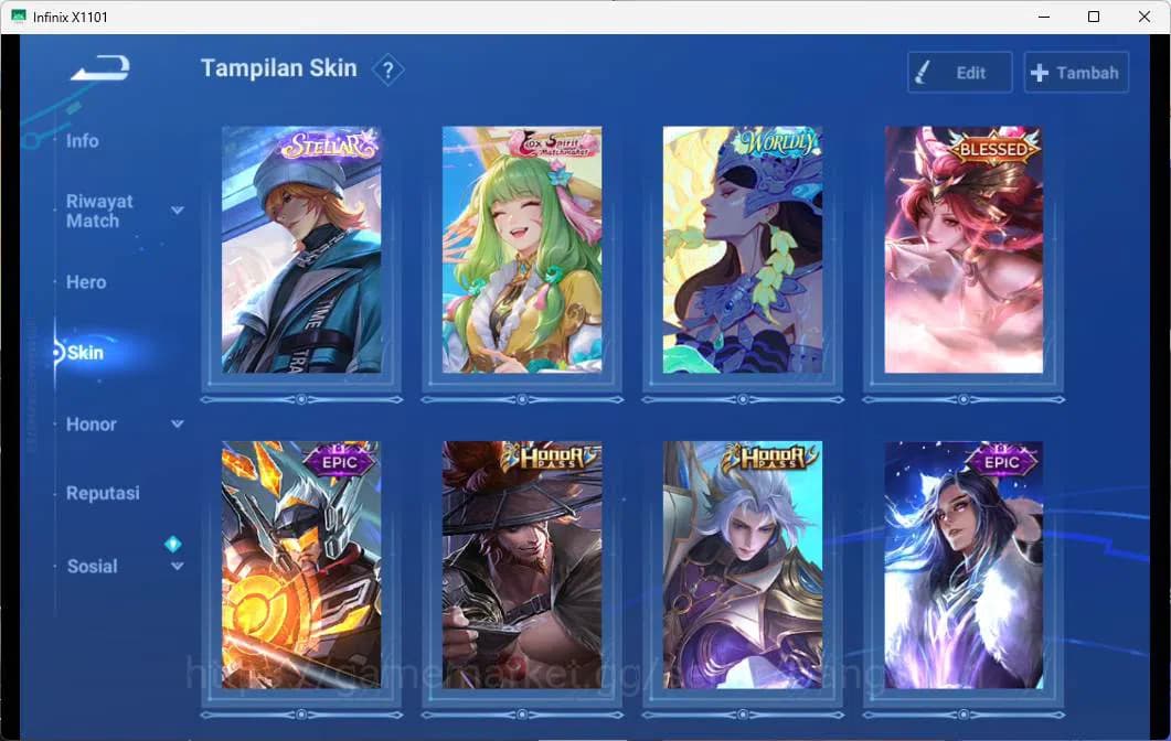 Honor of Kings Accounts GLOBAL | HERO 81, SKIN 61 stellar liu bei, blessed image 5