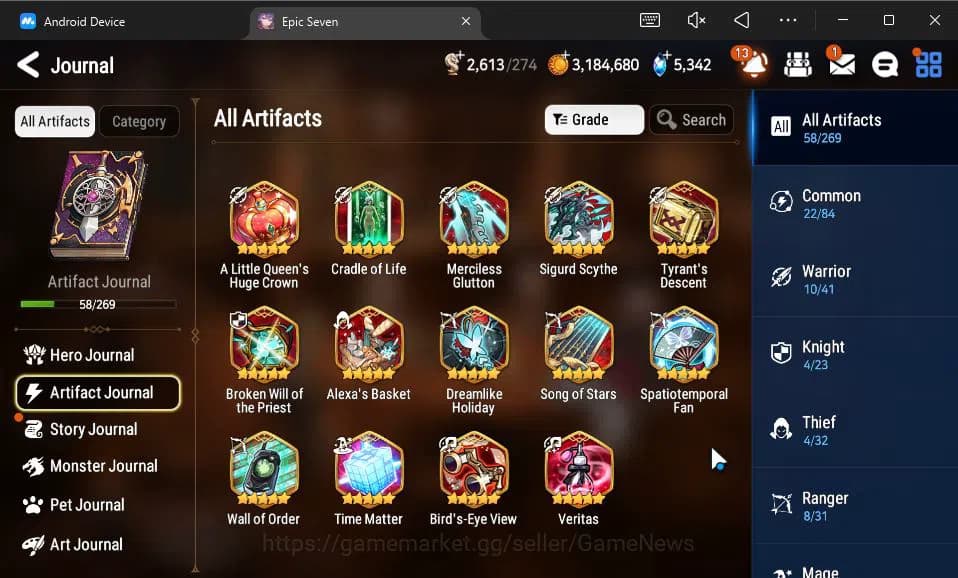 Epic Seven Accounts GLOBAL Unverif|New Era|7 ML(LOTScales,SP Politis,S image 13