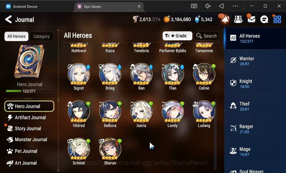 Epic Seven Accounts GLOBAL Unverif|New Era|7 ML(LOTScales,SP Politis,S image 14