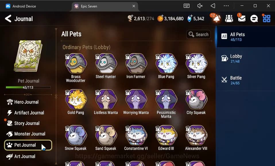 Epic Seven Accounts GLOBAL Unverif|New Era|7 ML(LOTScales,SP Politis,S image 3