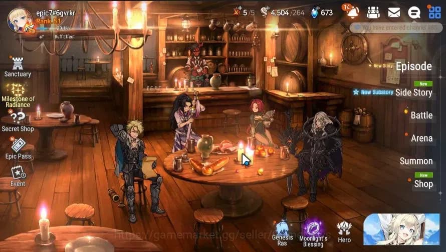 Epic Seven Accounts GLOBAL|UnVerif|5 ML(LStraze,SE Celine,BW Iseria,LC image 1