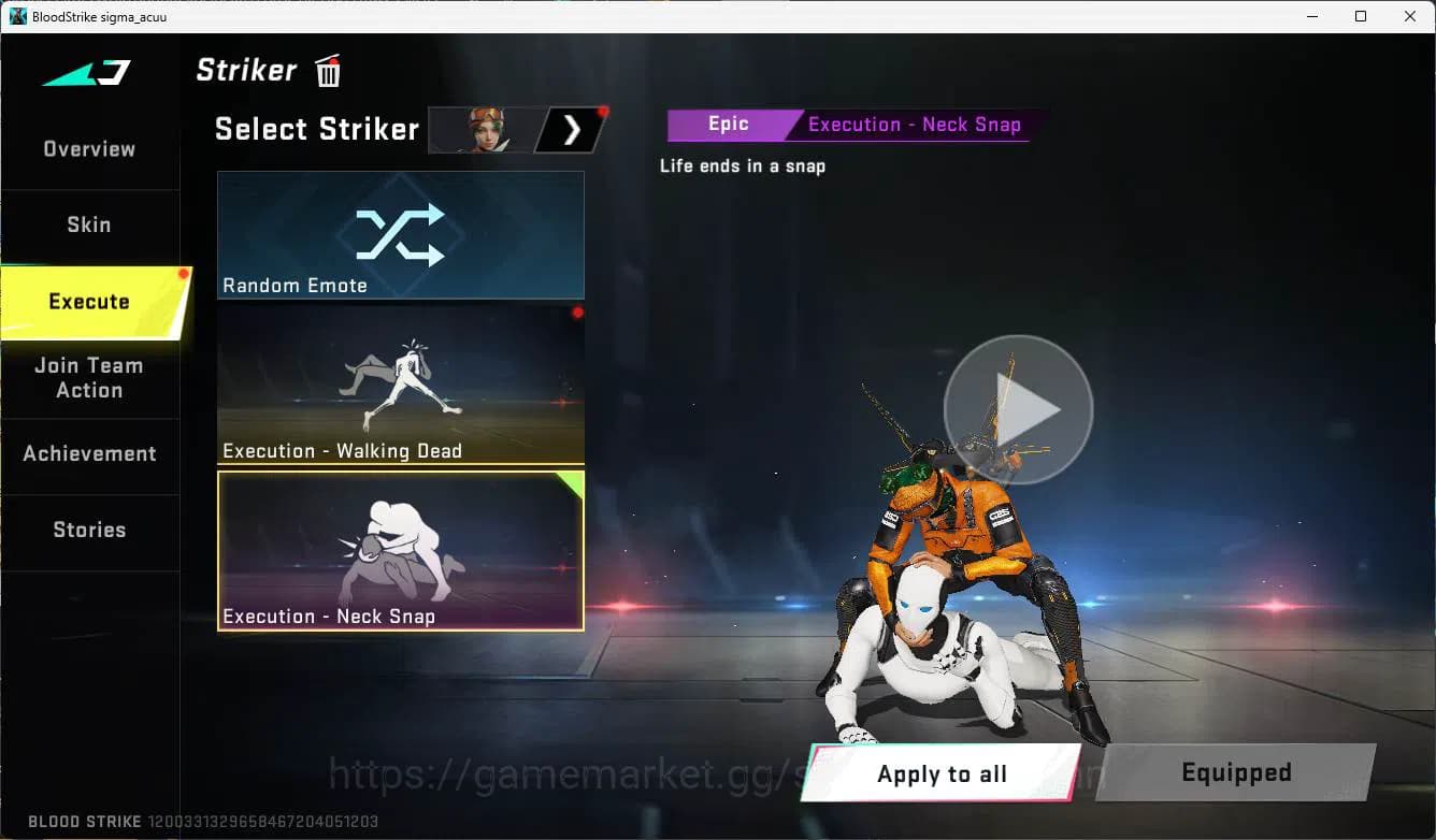 Blood Strike Accounts ASIA | exec walking dead, ultra vector, AOT KAG, E image 2