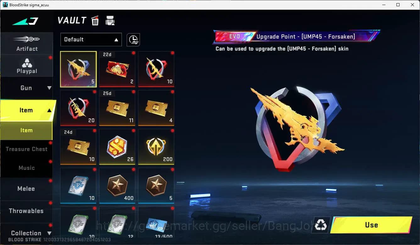 Blood Strike Accounts ASIA | exec walking dead, ultra vector, AOT KAG, E image 4