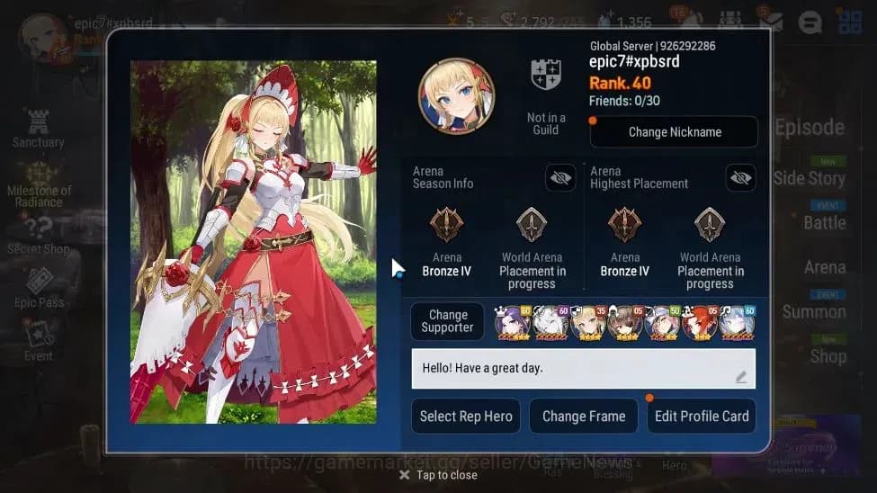 Epic Seven Accounts GLOBAL Unverif|New Era|6 ML(Salome,E Ilynav,Ruele image 2