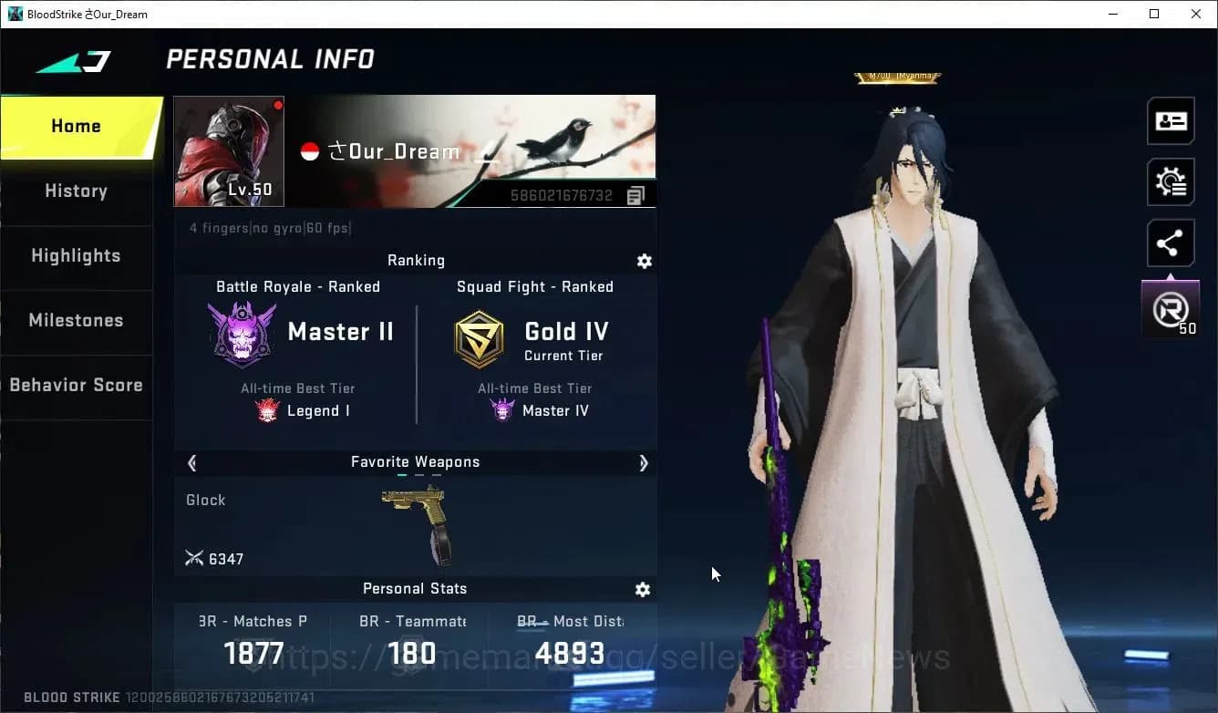 Blood Strike Accounts Asia|ETERNAL Zero,DeAgle+MELEE DualBlades,Collab 7 image 2