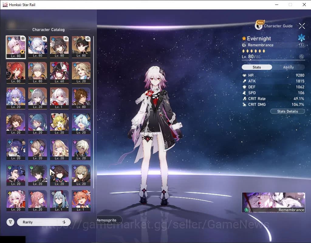 Honkai Star Rail Accounts Asia|TL 63|5 Limited|Yao Guang+Sign,Evernight+Sign image 3