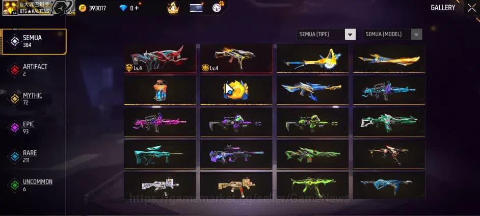 Free Fire Accounts Indonesia|M1887 Emerald Power|UMP Booyah 21 Lv4,FA image 13