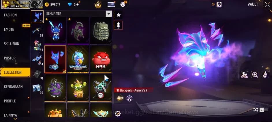 Free Fire Accounts Indonesia|M1887 Emerald Power|UMP Booyah 21 Lv4,FA image 5