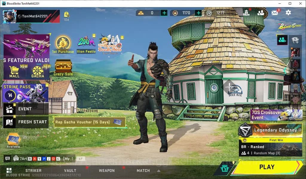 Blood Strike Accounts ASIA|COLLAB=KAR98K|ULTRA=M700,MP5,MORE DETAIL CEK image 1