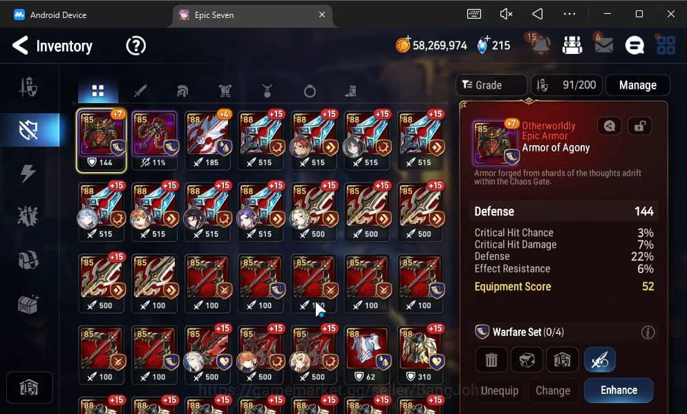 Epic Seven Accounts GLOBAL UNVERIF|9 ML(NM Luna,ConQ Lilias,SE Celine, image 10