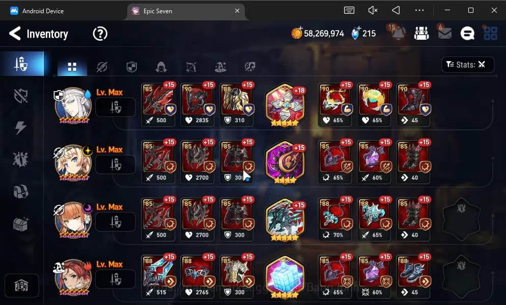 Epic Seven Accounts GLOBAL UNVERIF|9 ML(NM Luna,ConQ Lilias,SE Celine, image 11