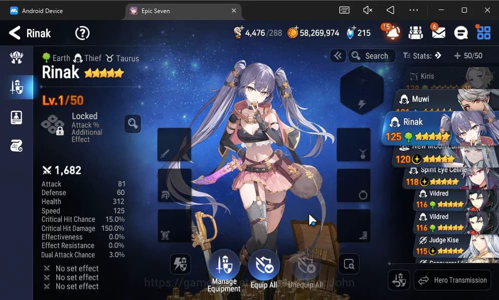 Epic Seven Accounts GLOBAL UNVERIF|9 ML(NM Luna,ConQ Lilias,SE Celine, image 4