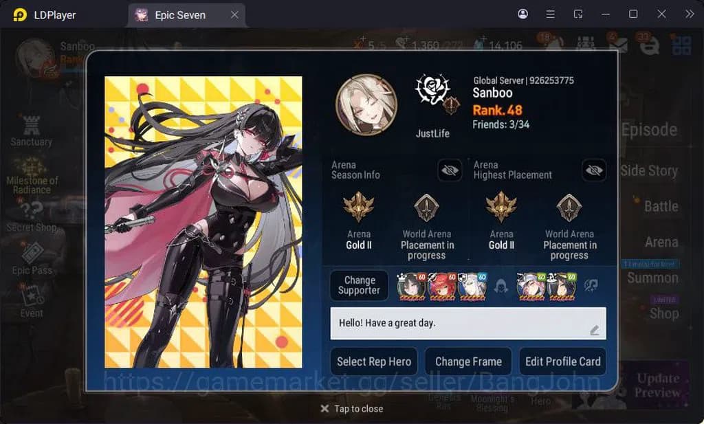 Epic Seven Accounts Global Unverif | 7ML | Sigret | Muwi | Fenne | Vli image 1