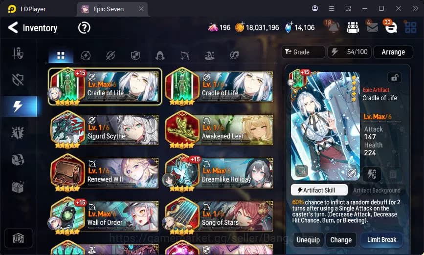 Epic Seven Accounts Global Unverif | 7ML | Sigret | Muwi | Fenne | Vli image 15