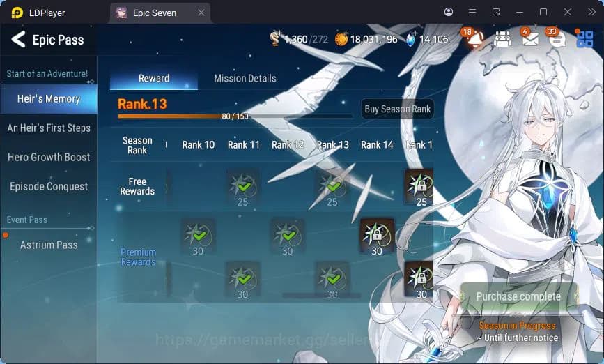Epic Seven Accounts Global Unverif | 7ML | Sigret | Muwi | Fenne | Vli image 6
