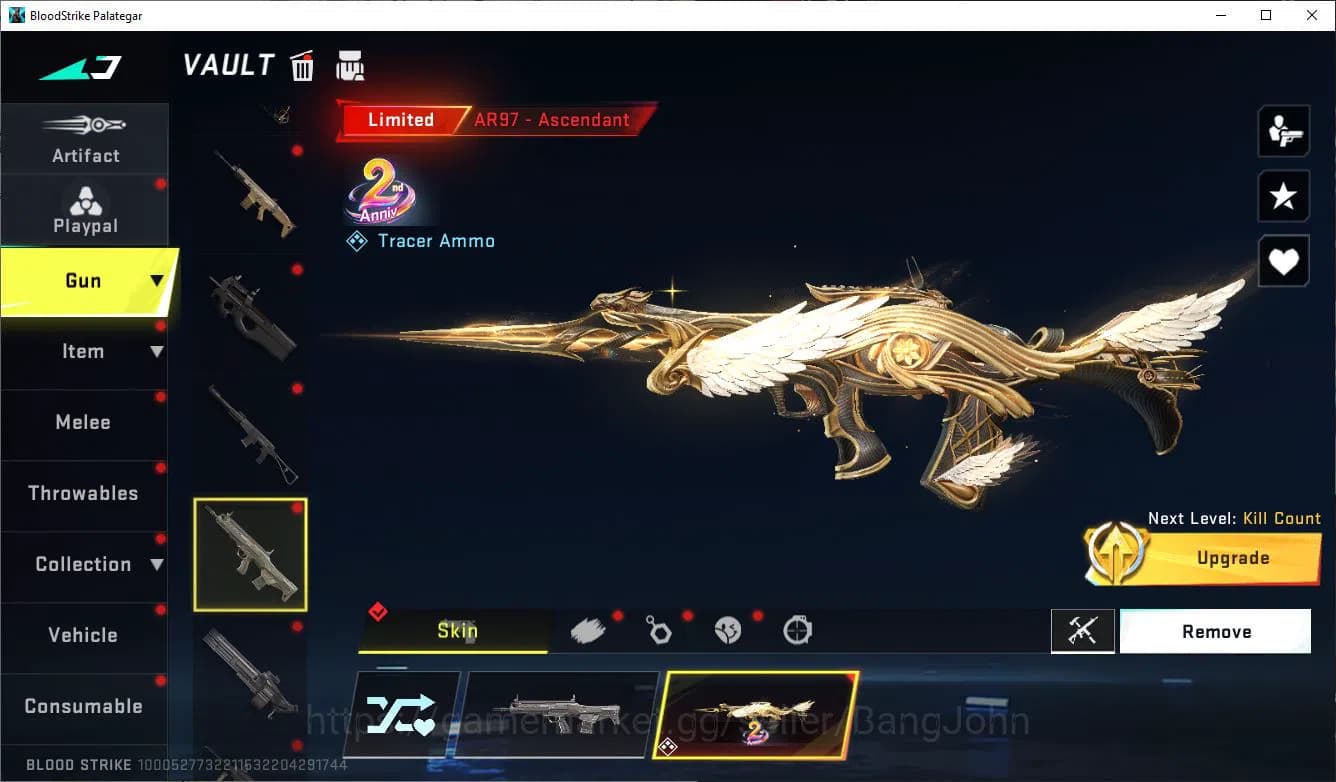 Blood Strike Accounts ASIA|COLLAB=AK47,KAR98K,QBZ95|LIMITED=BTF KNIFE,MP image 12