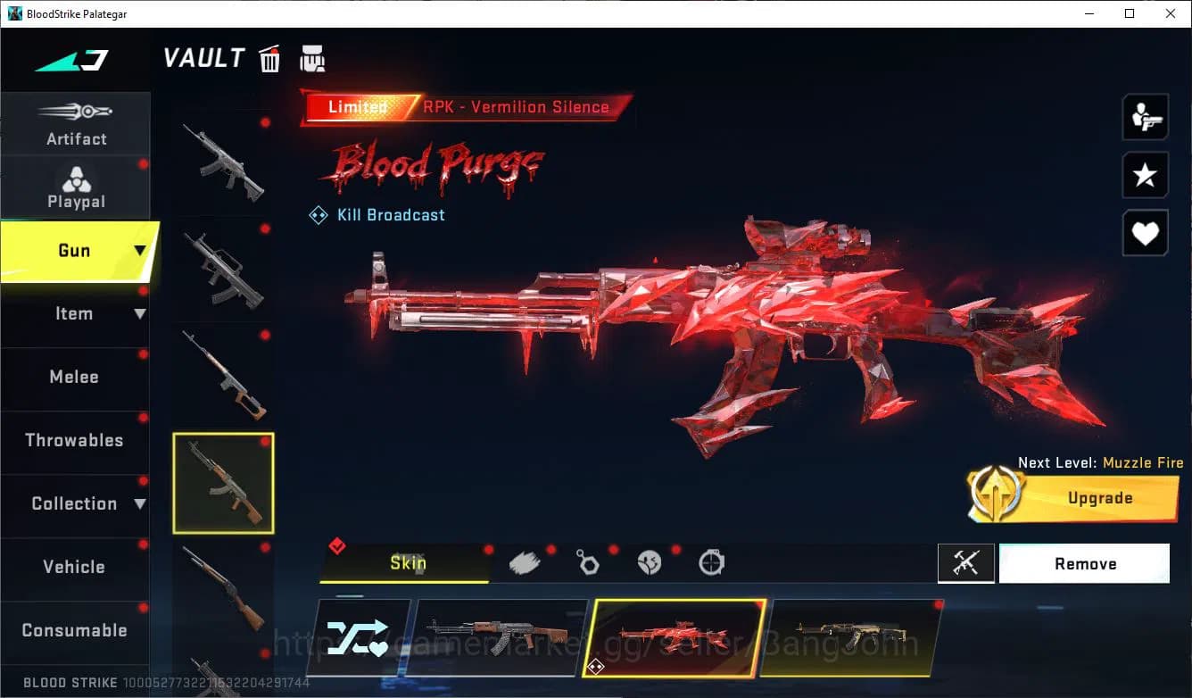 Blood Strike Accounts ASIA|COLLAB=AK47,KAR98K,QBZ95|LIMITED=BTF KNIFE,MP image 9