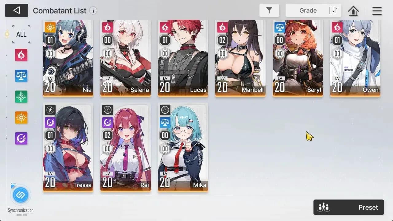 Chaos Zero Nightmare Accounts GLOBAL|Lv31|5 SSR[Heidemarie,Narja,Rita,Veronica,K image 5