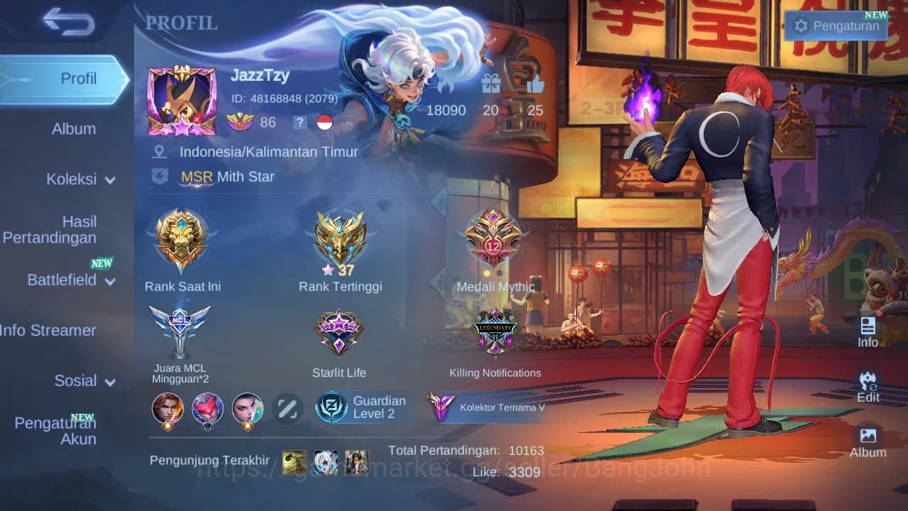 Mobile Legends: Bang Bang Accounts GLOBAL Hero 132 Skin 240 KOF Chou | Luckybox Kagur image 16