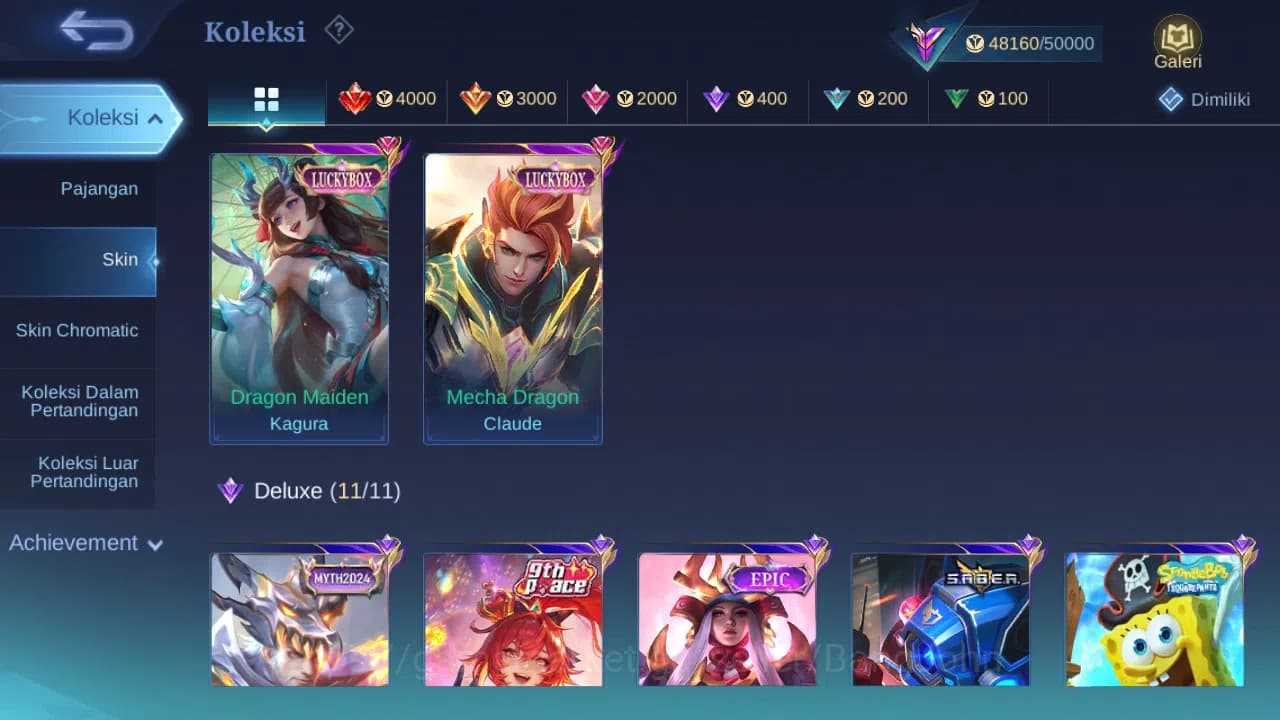 Mobile Legends: Bang Bang Accounts GLOBAL Hero 132 Skin 240 KOF Chou | Luckybox Kagur image 2