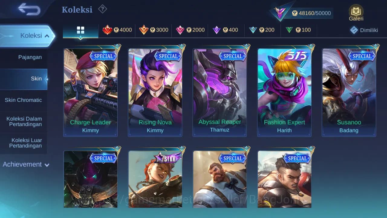Mobile Legends: Bang Bang Accounts GLOBAL Hero 132 Skin 240 KOF Chou | Luckybox Kagur image 9