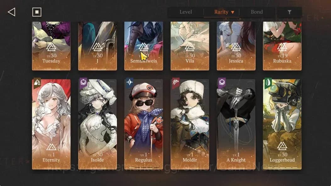 Reverse: 1999 Accounts GLOBAL|Lv65|23(*6Crew)(3Limit)|(AnjoNala,JiuNiangz image 4