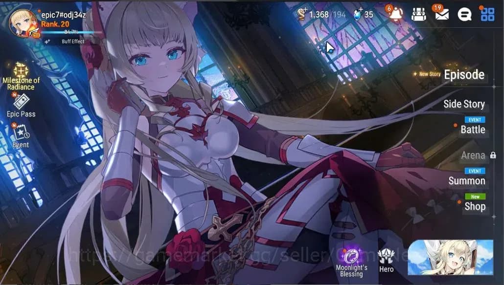 Epic Seven Accounts GLOBAL UNVERIF|Starter|2 ML(SE Celine, TE Kayron)+ image 2