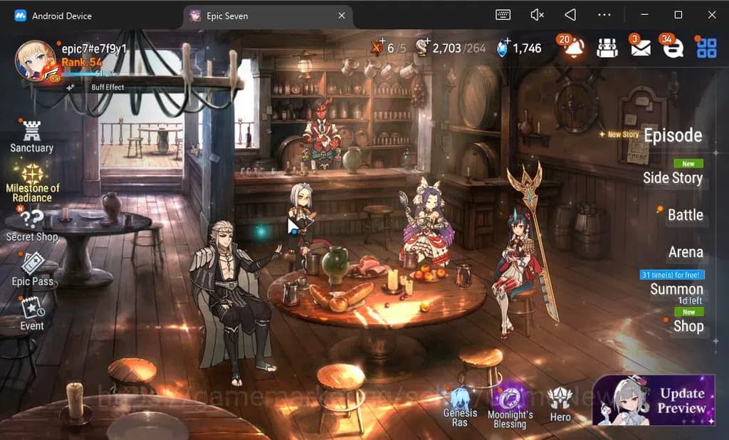 Epic Seven Accounts GLOBAL UNVERIF|7 ML(Salome,LOT Scales,Rof Light,Et image 1