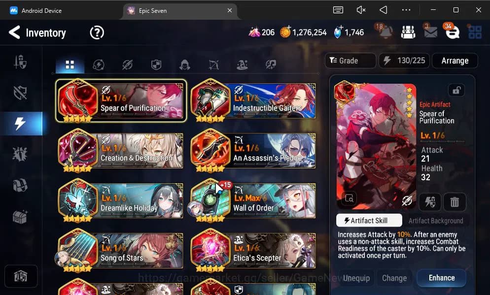 Epic Seven Accounts GLOBAL UNVERIF|7 ML(Salome,LOT Scales,Rof Light,Et image 10